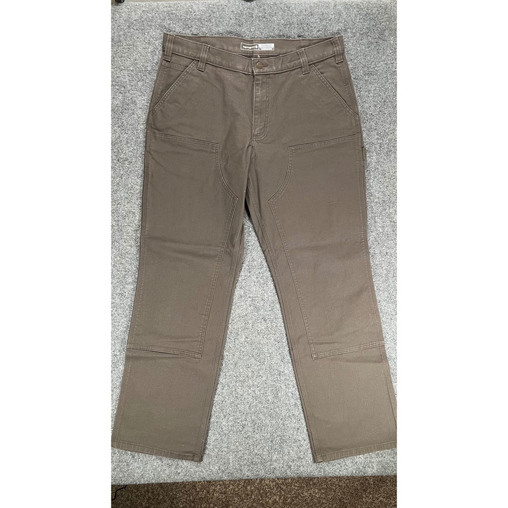 Carhartt Rugged Flex Relaxed Fit Double Knee Work Pants Brown 36x32